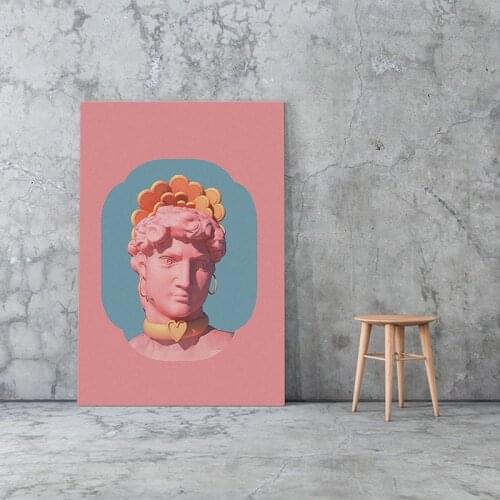 Canvas Painting Pink Sculpture Wall Art HD Aesthetics Printing Poster Minimalist Home Decor Modern Living Room Modular Pictures