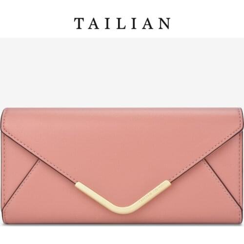 Talian Wallet Womens Fashion Envelope Long Three Fold Hand Bag Multi Card Wallet