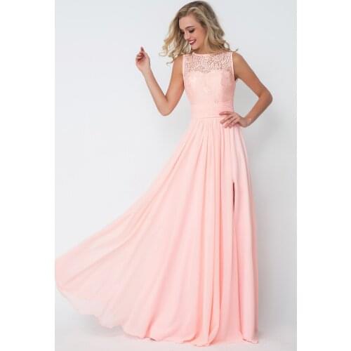 Lace Long Chiffon Bridesmaid Skirt with Slit