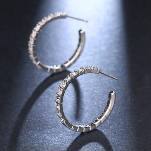 KSRA New Korean Minimalist Zircon Earrings For Women Personalized Wedding Bride Bridesmaid Earrings Jewelry Prom Accessories