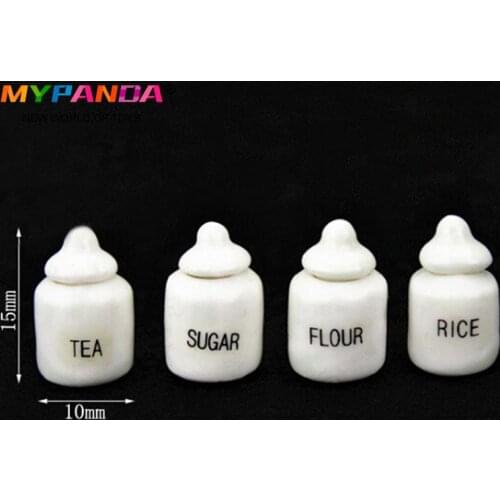 1:12 DIY Handmade Doll House Kitchen Ceramic Ornament Decora Dollhouse Miniatures Accessories Porcelain Eating Jar Set