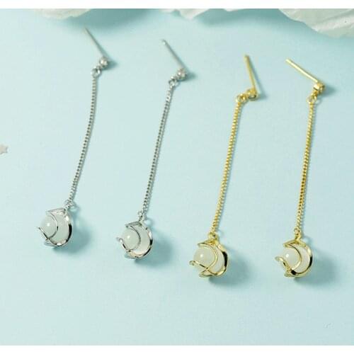 Minimalist Long Tassel Drop Earrings For Women Charm Gold Silver Color Round Ball Pendant Earrings Girls Ear Jewelry Party Gift