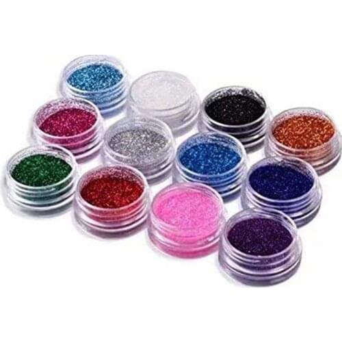 Manicure 12 Colors Small Hexagon Sequins Set Phototherapy Crystal Armor Ornaments Nail Art Small Sequins