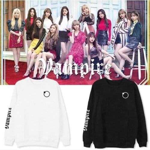 2019 New Album IZONE Vampire Kpop Round Collar Sweatshirt Harajuku Fashion Women/men High Street Sweatshirt