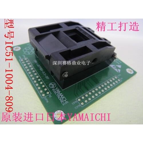 Original YAMAICHI IC Test Seat IC51-1004-809 Burning Programmer LQFP100/DIP100 Socket Adapter