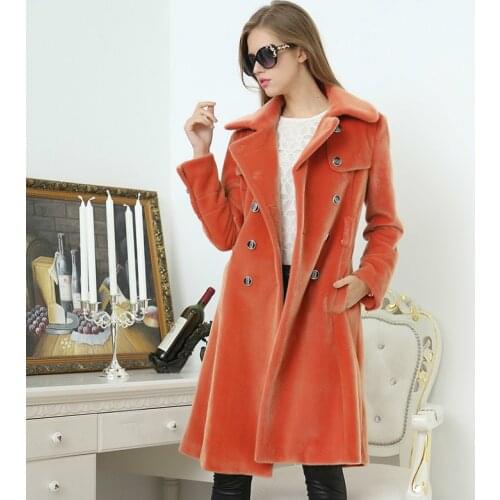 Faux mink fur coat female jacket parka autumn winter coat women clothes 2020 korean vintage long warm tops manteau femme ZT4643