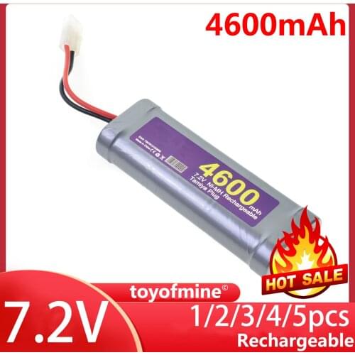 1-5pcs 7.2V 4600mAh Gray rechargeable battery NiMH Tamiya 1 x Plug RC