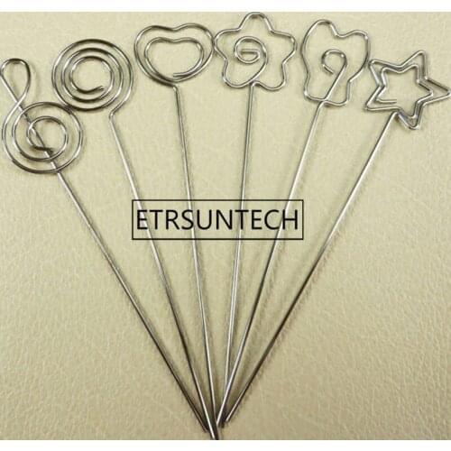 Silver Multi-Shape Metal Wire DIY Craft Clip Photo Picture Memo Card Holders Clips Place Card Holder Accessories