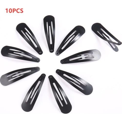 10PCS/Pack New Simple Black Hair Clips Girls Hairpins BB Clips Barrettes Headbands for Women Hairgrips Snap Hair Clips Hair Tool