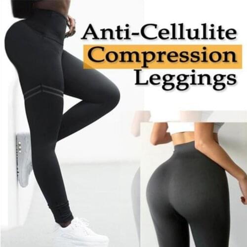 Women High Waist Anti-Cellulite Compression Slim Leggings for Fitness JL