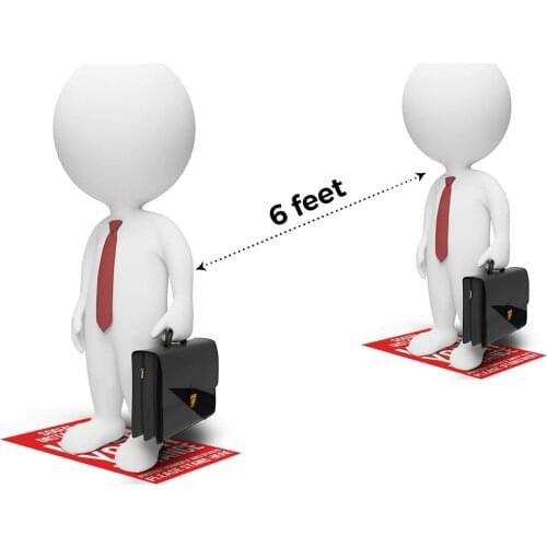 1PCS Social Distancing Indoor Ground Sticker Distance Marker "Keep Your Distance Stand Here" Floor Decal ,For Shops Businesses