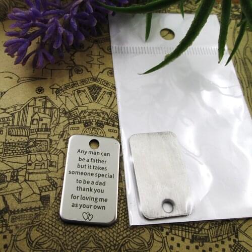 20pcs--"Any man can be a father but it takes ..."stainless steel charms 5 styles for choosing DIY Charms for necklace bracelets