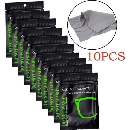 10Pcs Reuseable Anti-Fog Glasses Wipe Cloth Eyeglasses Cleaner 140*150mm Glasses Cleaning Cloth For Lens Screens Cleaner Clothes
