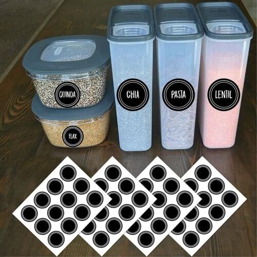 60 Round Shape Label Stickers Mark Spice Jar Stickers for Crafters Home Cooks