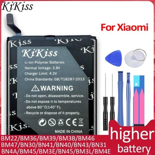 Battery For Xiaomi Redmi Note 2 3 3S 3X 4 4X 4A 5 5A 7 Pro Mi 5 mi5 5S 5X 6 8 9 Mix 2 F1 BM47 BM46 BN41 BN43 BM22 BN31 Bateria