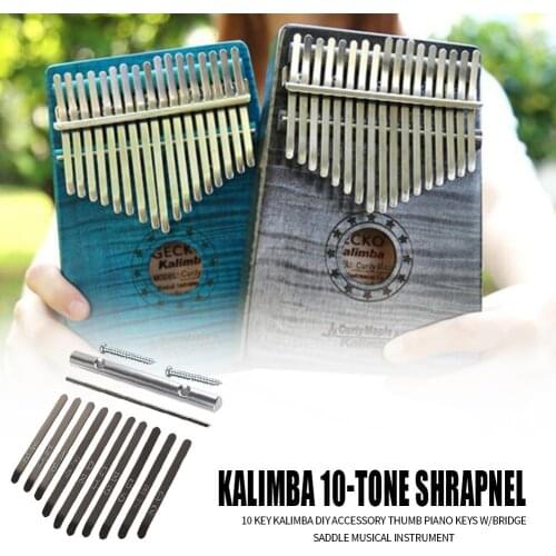 10 Key Kalimba DIY Accessory Thumb Piano Keys w/Bridge Saddle Musical Instrument DIY Replacement Parts Musical Accssories