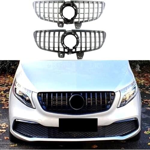 Car Front Racing Facelift Grille Upper Grill For Mercedez-Benz V-Class W447 2020 2021 GT