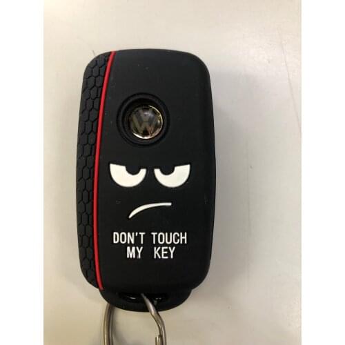 Flip Key Case Cover For W Polo Bora Beetle Tiguan Passat Golf For Skoda Fabia Octavia For Seat Leon Toledo 3 Button Silicon