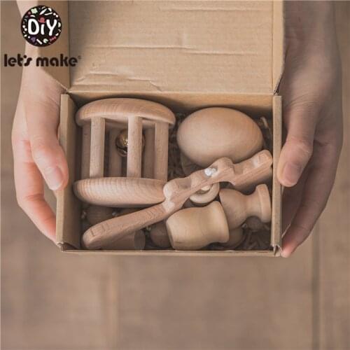 Childrens Toys Baby Birthady Set Milestones Brush Baby Rattle Photography Birth Newborn Set Baby Educational Gift For Kid