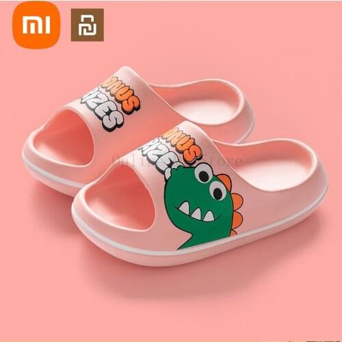New Youpin Children Slippers For Kids Summer Non-slip Soft Bottom Indoor Cartoon Dinosaur Slippers Eva Soft Working Slipper