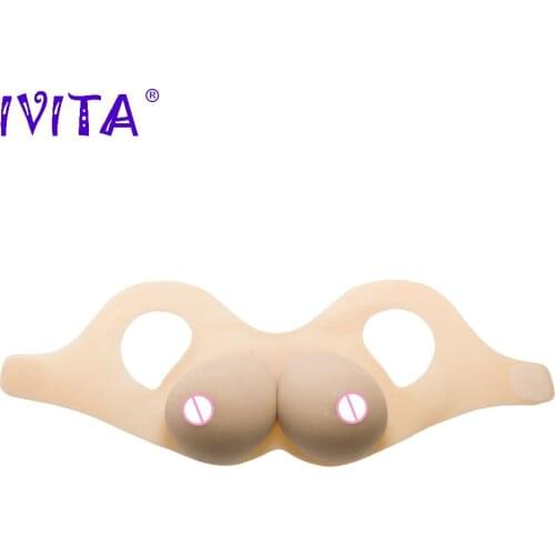 IVITA 2400g Artifical Silicone Breast Forms Fake Boobs Shemale Transgender Crossdresser Drag Queen Transvestite G Cup Breasts