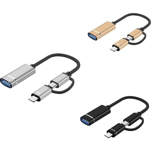 OTG 2-In-1 Cable Is Suitable For Apple TYPEC Adapter Cable 2-In-1 Universal Multi-Function Data Cable
