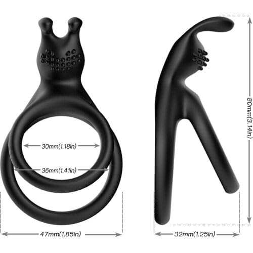 Cock Ring Delay Ejaculation For Men Silicone Dual Couple Sexual Toy Adult Sex Lock Mens Ring Penis Enlargement Erection Prod