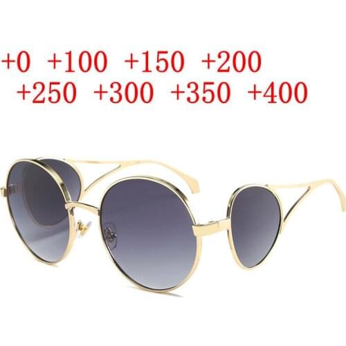 Round Bifocal Sunglasses Reading Glasses Women Men Designer Sunglasses Diopter Multifocal Reading Sunglasses 1.0 to 4.0 NX