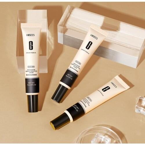 3 Colors Lightweight Long-lasting Moisturizing Makeup Base Cream Concealer Brightening Skin Tone Makeup Primer Maquillaje
