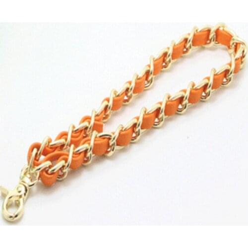 Metal Bag Chain Purse With Buckles Shoulder Bag Strap Alloy PU Leather Belt Summer Fashion Bag Accessories For Women