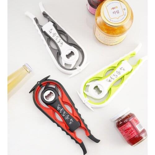 Multifunction Jar Opener 5 in 1 Universal Can Tin Bottle Cap Quick Opener Beer Wine Opener Cocktail Drink Opener Kitchen Gadges