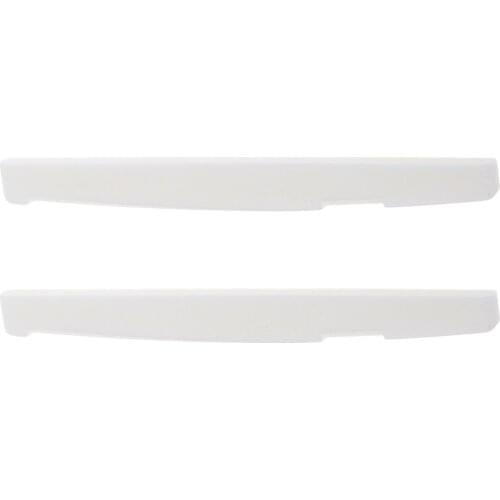 Set Of 2 DIY Bone Saddle Acoustic Folk Guitar Replacement Accessory 72x7x3mm