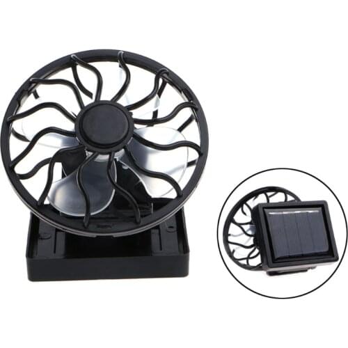 2021 New Mini Portable Clip-On Solar Panel Powered Cooling Fan For Travel Camping Fishing