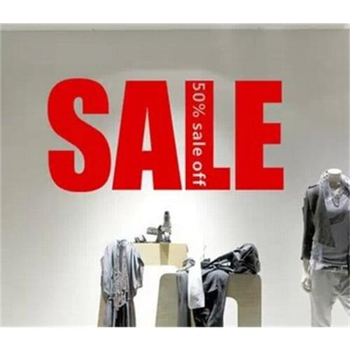 Custom Hot Sale Store Glass Window Door Advertising Banner Poster Wall Sticker