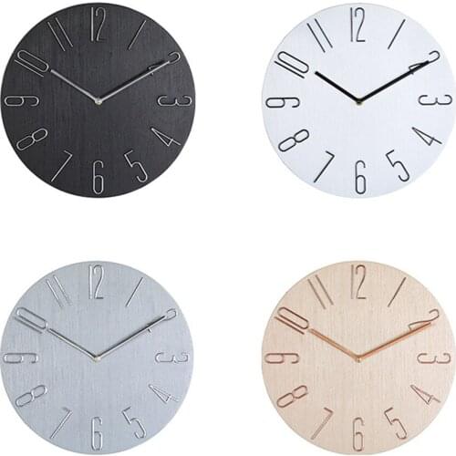 Plastic Wall Clock 12 inch Silent Non Ticking Wall Clocks Battery Operated Clocks for Kitchen Bedroom Room Office Decor Gifts
