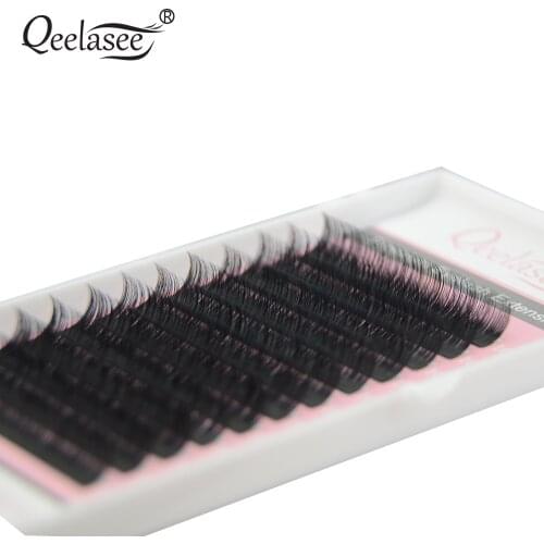 Qeelasee 0.03mm B/C/D Russian Volume Mink Eyelash Extensions 3D-12D Softest Volume Makeup Eyelashes 8-18mm Available