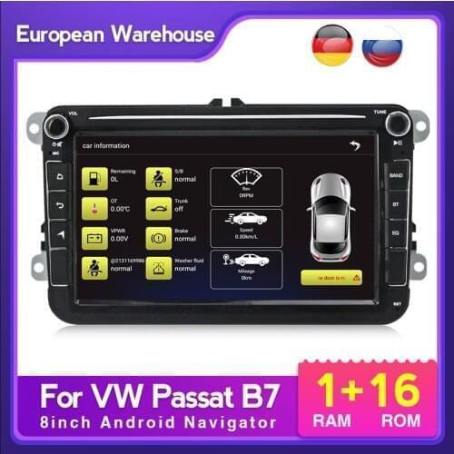 RDS 8'' European stock Android Car Multimedia Radio Player for VW Passat CC Polo GOLF 5 6 Touran EOS T5 Sharan Jetta Tiguan