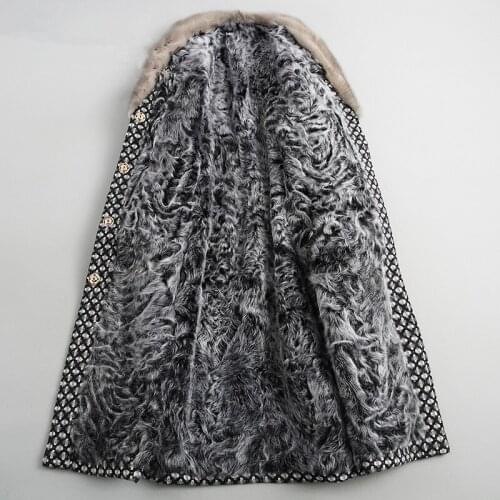 Luxury Lamb Fur Coat Female Mink Fur Collar Tweed Coat Winter Jacket Women Clothes 2020 Woolen Coats Warm Long Jacket MY