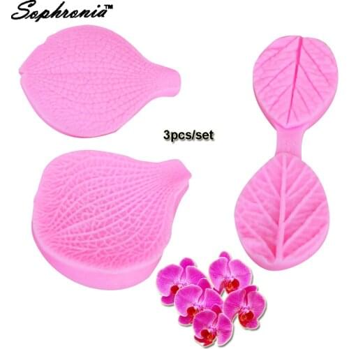 30pcs/set Flower l Phalaenopsis&Leaf 2pcs/set Petal Flower Silicone Cake Mold 3D Fondant Decoration Mould Baking Cake Tool c084
