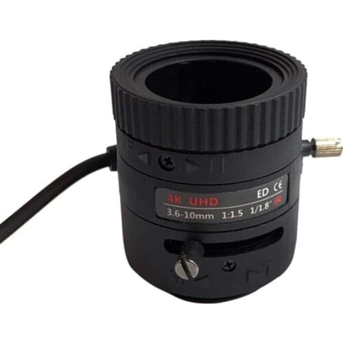 SMTSEC 8 MegaPixels 3.6-10mm VF Manual Zoom Varifocal AutoIRIS F1.5 4K CCTV Lens 1/1.8" CS Mount For UHD IP camera SL-3610A4K