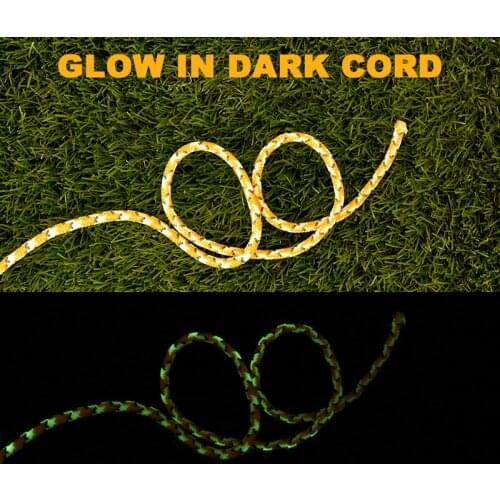 Glow in Dark Outdoor Tent Rope 3mm PP Guy Line Clothesline Hanging Rope 10M/20M/30M Clothes Dryer Strong Long Rope Utility Cord