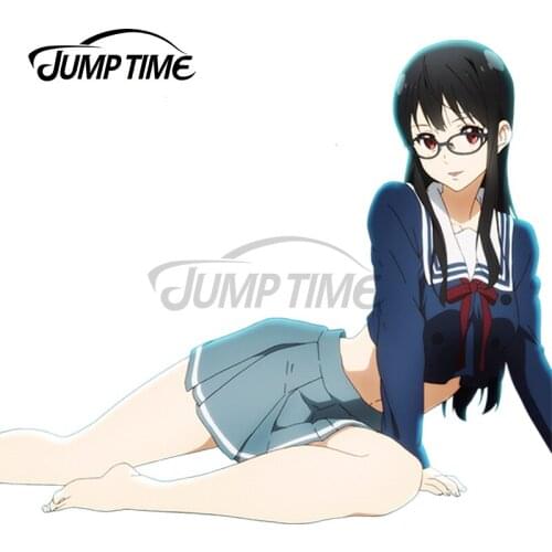 Jump Time 13 x 7.6cm Sexy Girl Kyoukai no Kanata Anime Beauty Nase Mitsuki Render Cartoon Car Stickers Styling Waterproof Decal