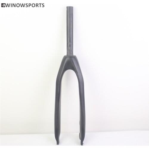 Winowsports carbon 24er mtb fork quick release 100*9mm 24 inch QR bmx bike fork aluninum reinforce fork tube straight fork 24"