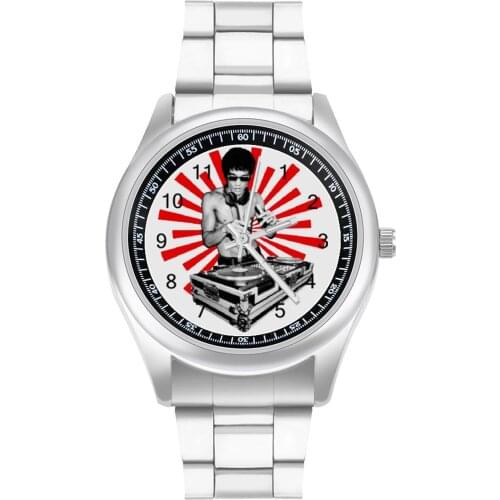 Bruce Lee Quartz Watch Hit Sales Unusual Wrist Watch Stainless Woman Office Photo Wristwatch