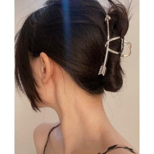 Woman Metal Arrow Hair Claws Hairpin New Barrettes Hairgrip Gold Silver Hairgrip Lady Clips Hair Accessories Headwear Ornaments