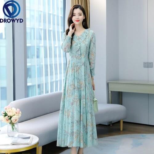 2021 Summer Pink Print Floral Chiffon Beach Maxi Dress Women Vintage V-neck Sundress Fashion Elegant Chic Bodycon Party Vestidos