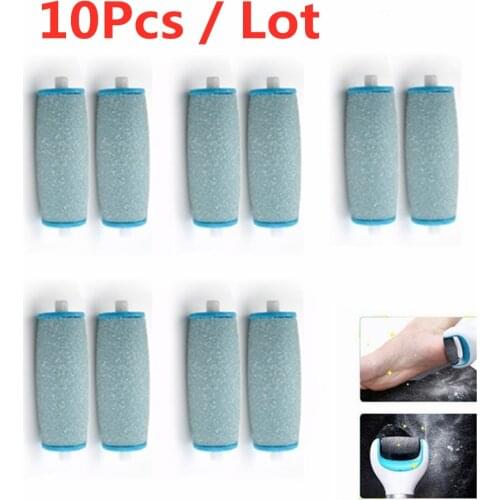 10pcs Blue Replacements Roller Heads For Pro Pedicure Foot Care Tool Scholls Feet Electronic Foot File Rollers Skin Remover