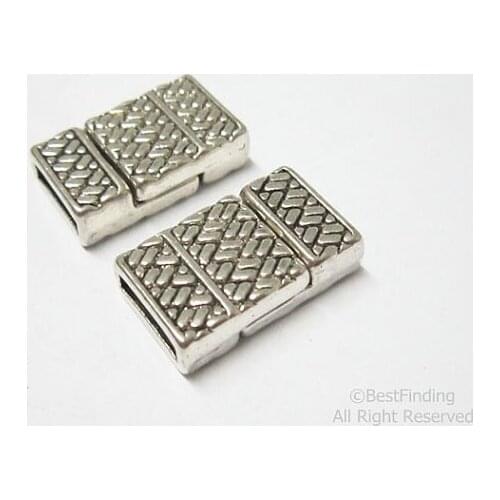 10x2mm Flat magnetic clasp 10mm Engrave Flat leather clasp FC11