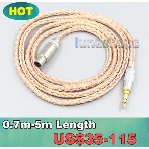 2.5mm 4.4mm XLR 16 Core 99% 7N OCC Earphone Cable For AKG Pro Audio K371 K361 K240MK II, Q701, K702, K181, M220 LN006766