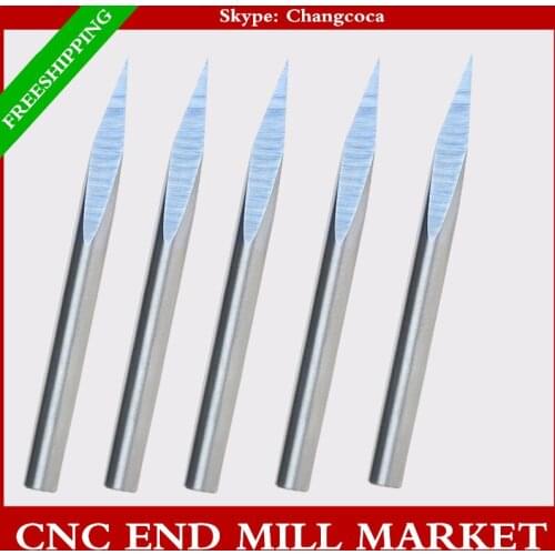 3.175mm*20degree,10pcs,3 sizes,CNC machine solid carbide end mill,milling cutter,MDF,Aluminum,copper,zinc,stainless steel,jade